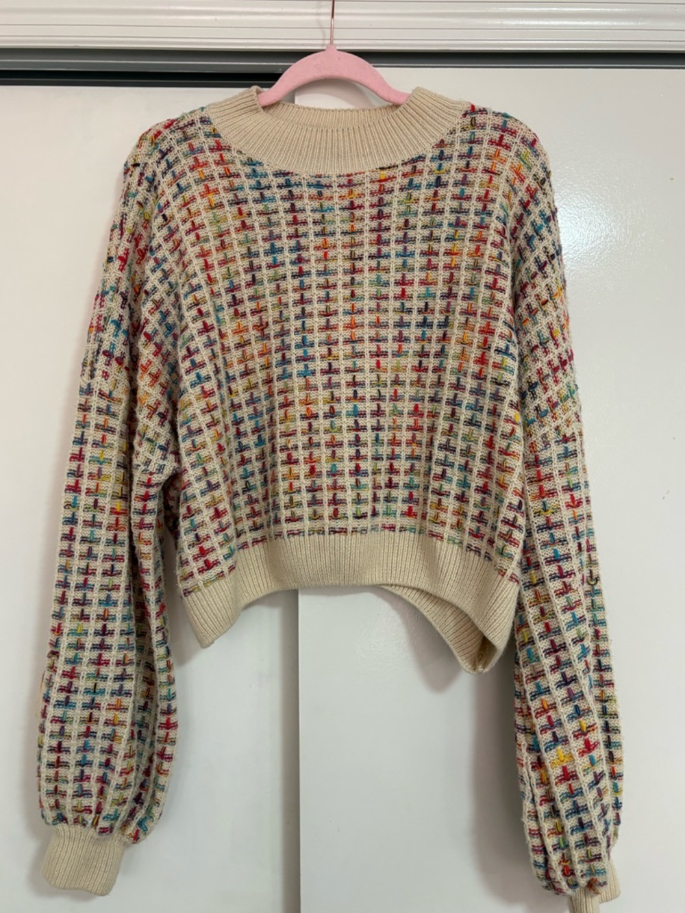 Cider Cropped Colorful Sweater - 3x
